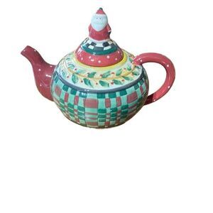 Teapot Santa Sakura China Debbie Munn Christmas